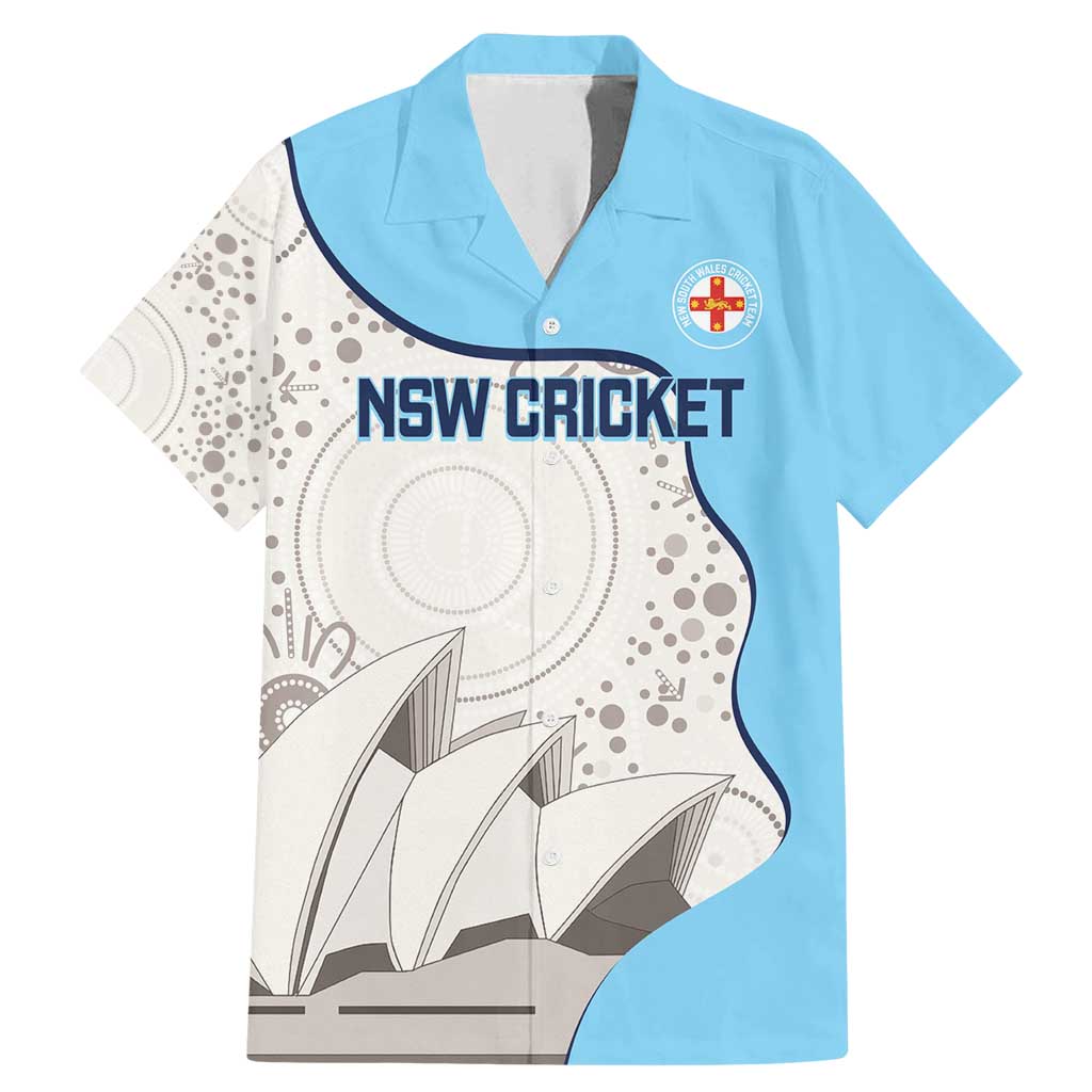 Custom New South Wales Cricket Family Matching Mermaid Dress and Hawaiian Shirt Go NSW - Aboriginal Art