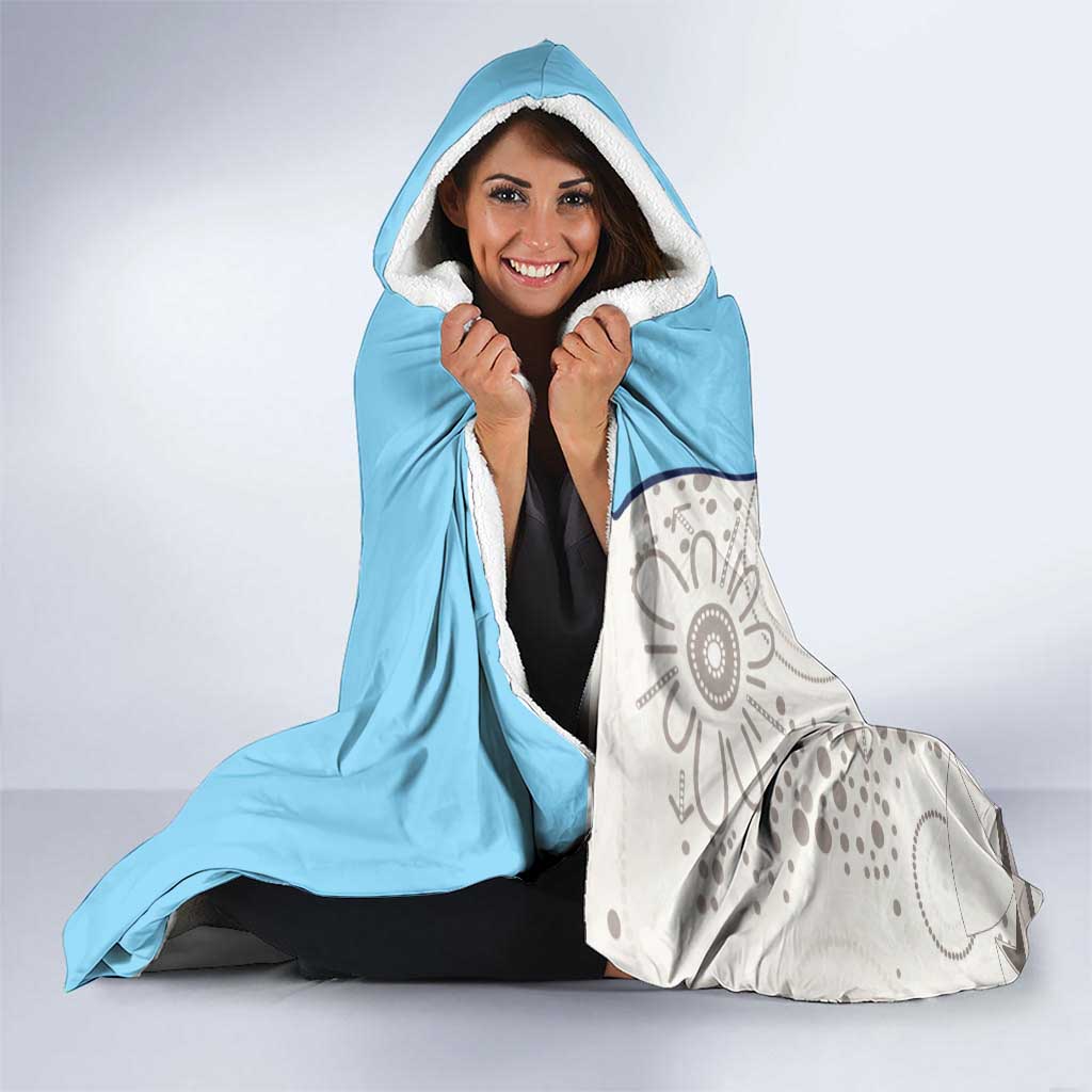 Custom New South Wales Cricket Hooded Blanket Go NSW - Aboriginal Art