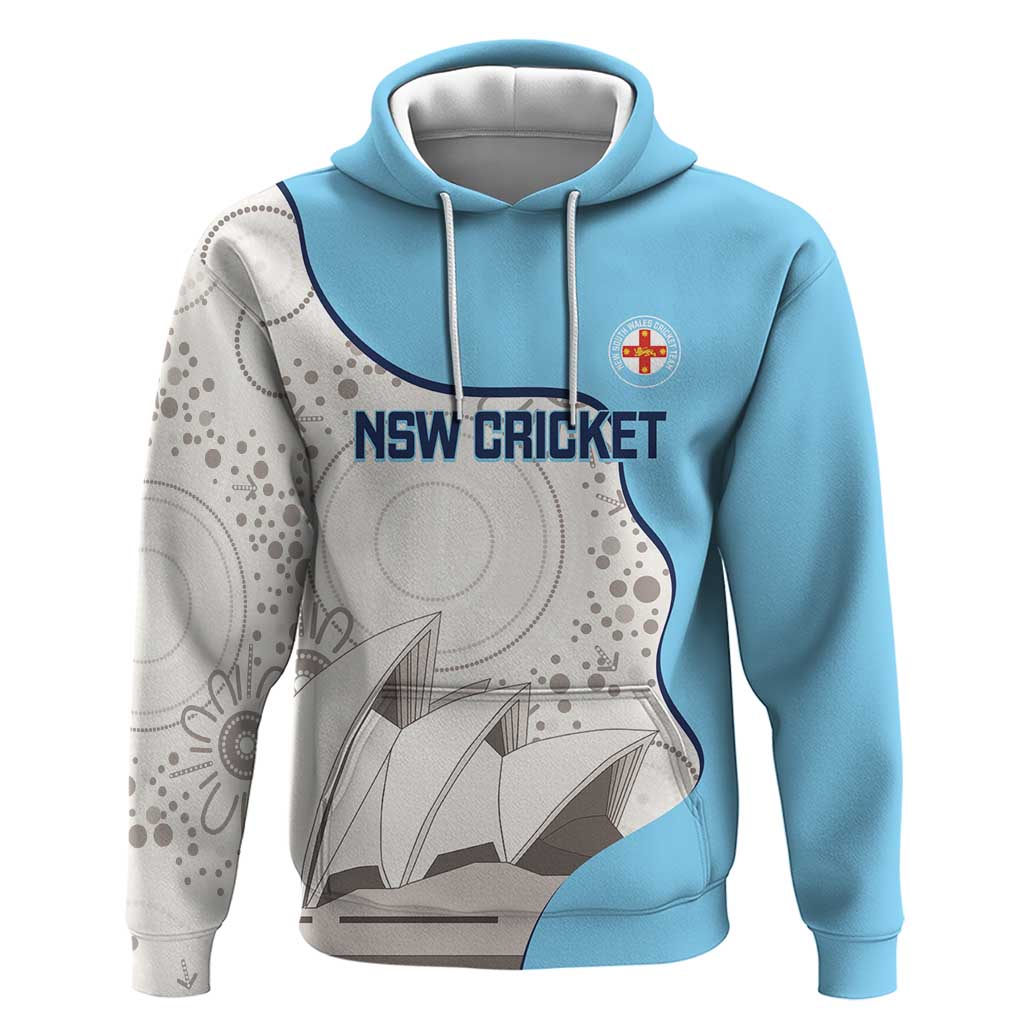 Custom New South Wales Cricket Hoodie Go NSW - Aboriginal Art - Vibe Hoodie Shop