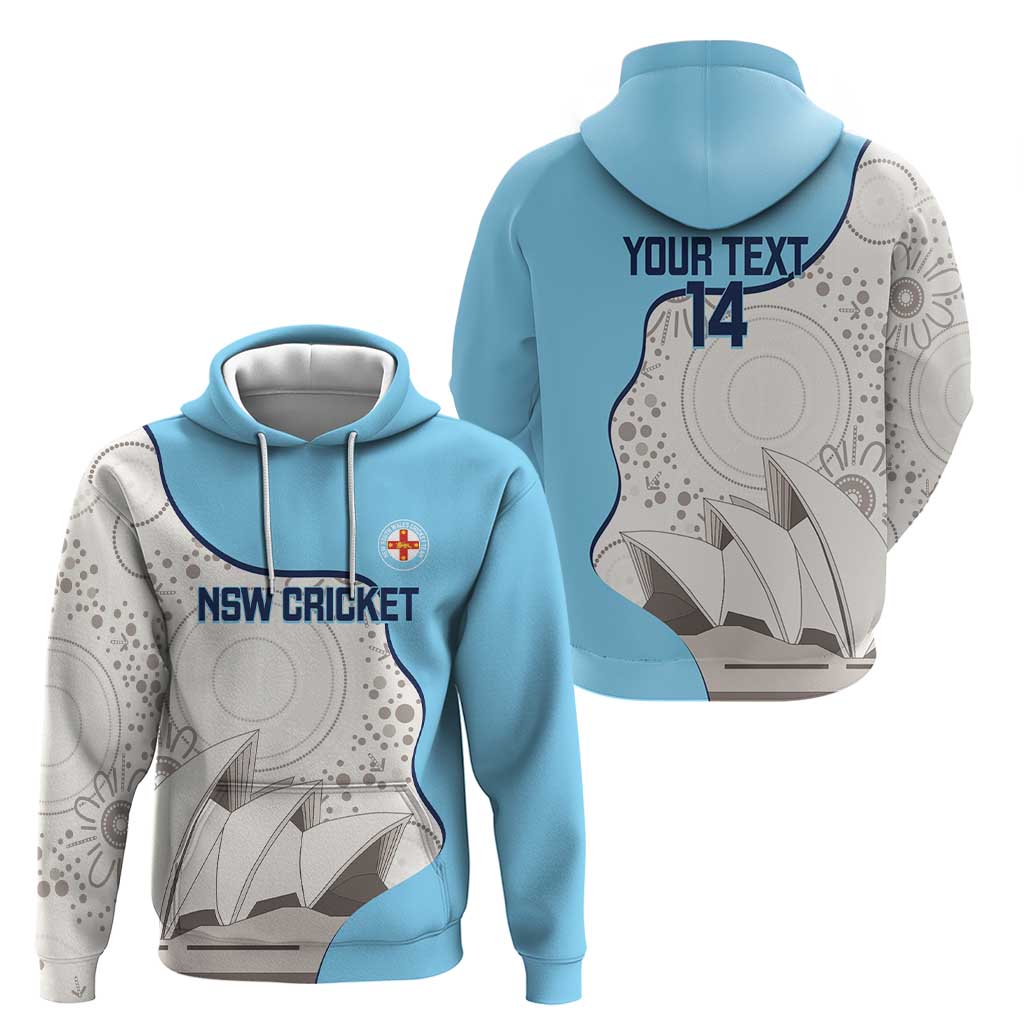 Custom New South Wales Cricket Hoodie Go NSW - Aboriginal Art - Vibe Hoodie Shop