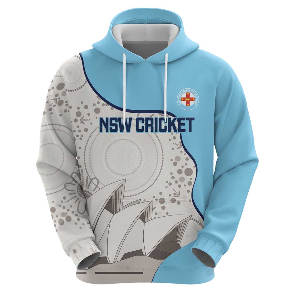 Custom New South Wales Cricket Hoodie Go NSW - Aboriginal Art - Vibe Hoodie Shop