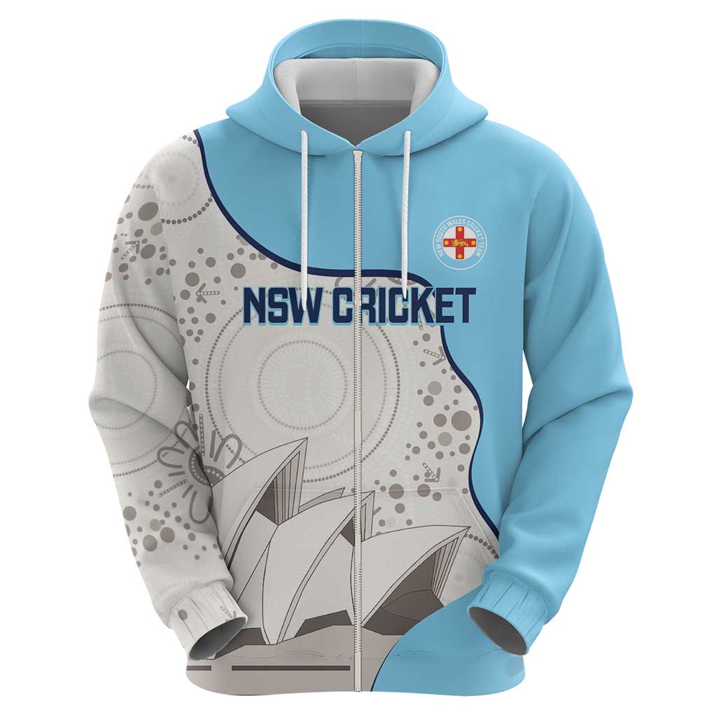 Custom New South Wales Cricket Hoodie Go NSW - Aboriginal Art - Vibe Hoodie Shop