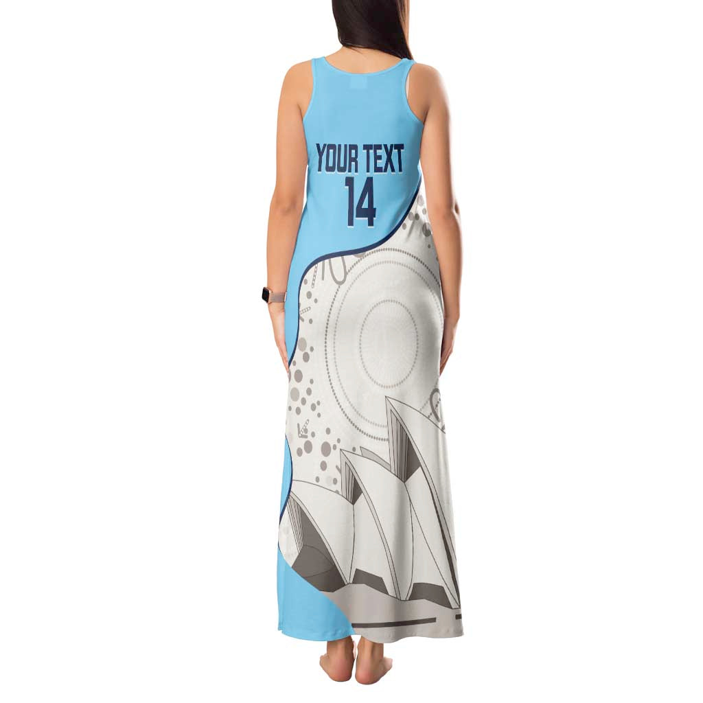 Custom New South Wales Cricket Tank Maxi Dress Go NSW - Aboriginal Art