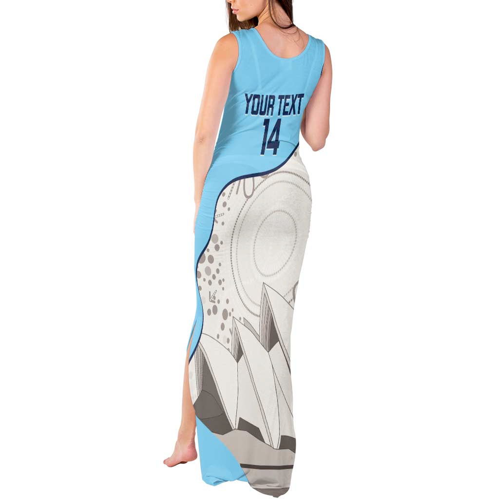 Custom New South Wales Cricket Tank Maxi Dress Go NSW - Aboriginal Art