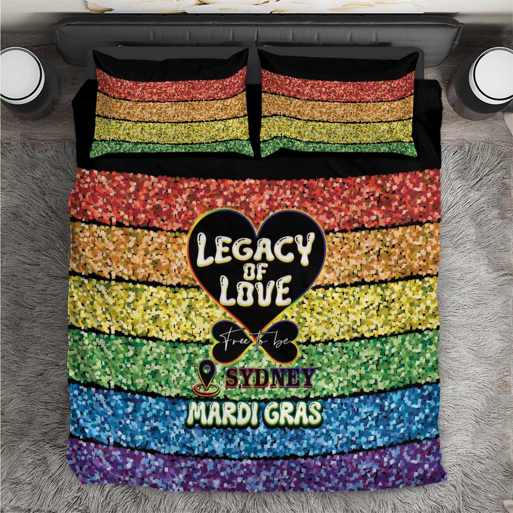 Free To Be Sydney Mardi Gras Bedding Set Legacy Of Love - Vibe Hoodie Shop