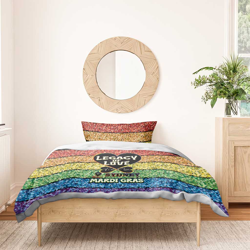 Free To Be Sydney Mardi Gras Bedding Set Legacy Of Love - Vibe Hoodie Shop