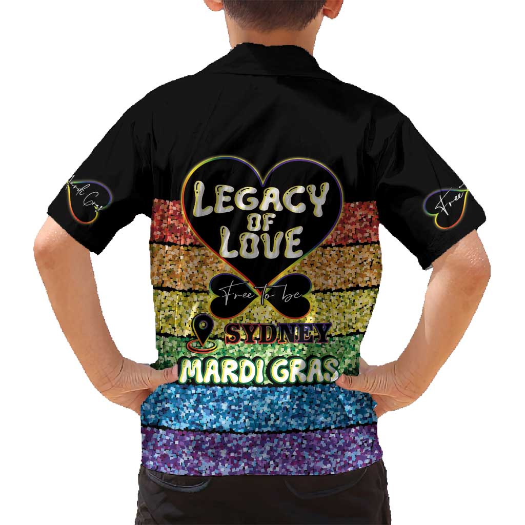 Free To Be Sydney Mardi Gras Family Matching Long Sleeve Bodycon Dress and Hawaiian Shirt Legacy Of Love