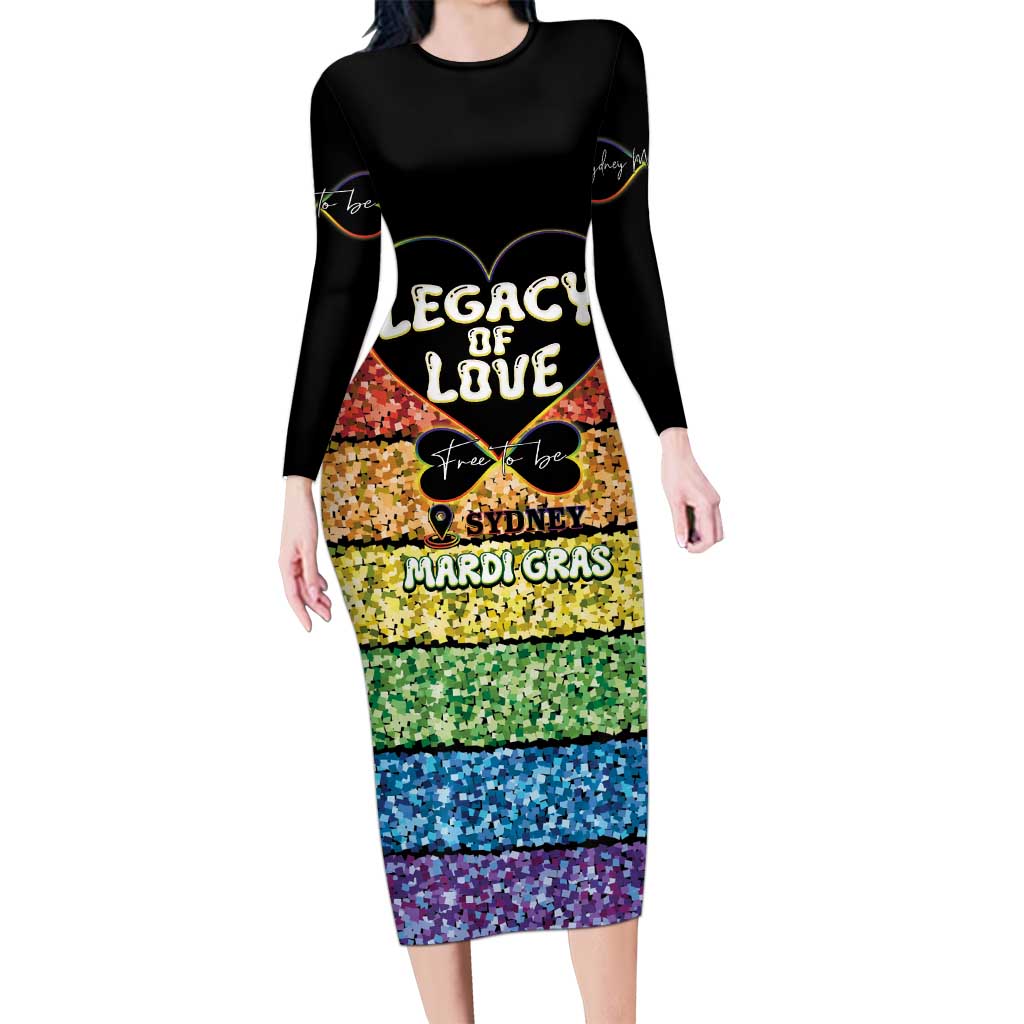 Free To Be Sydney Mardi Gras Family Matching Long Sleeve Bodycon Dress and Hawaiian Shirt Legacy Of Love