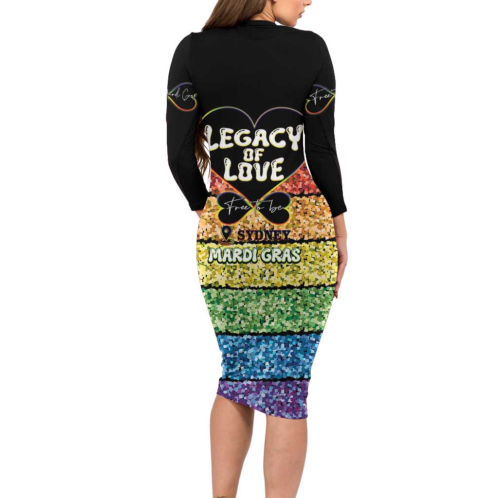 Free To Be Sydney Mardi Gras Family Matching Long Sleeve Bodycon Dress and Hawaiian Shirt Legacy Of Love