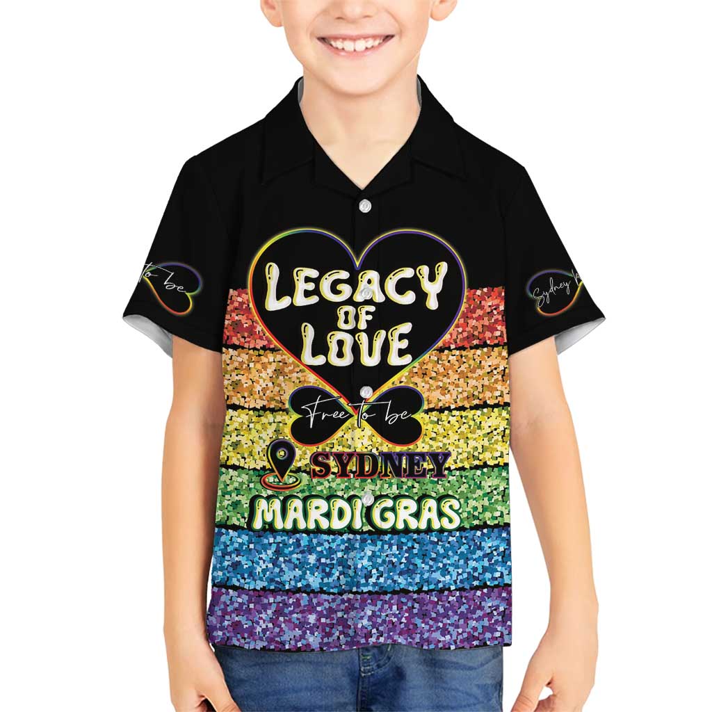 Free To Be Sydney Mardi Gras Family Matching Long Sleeve Bodycon Dress and Hawaiian Shirt Legacy Of Love