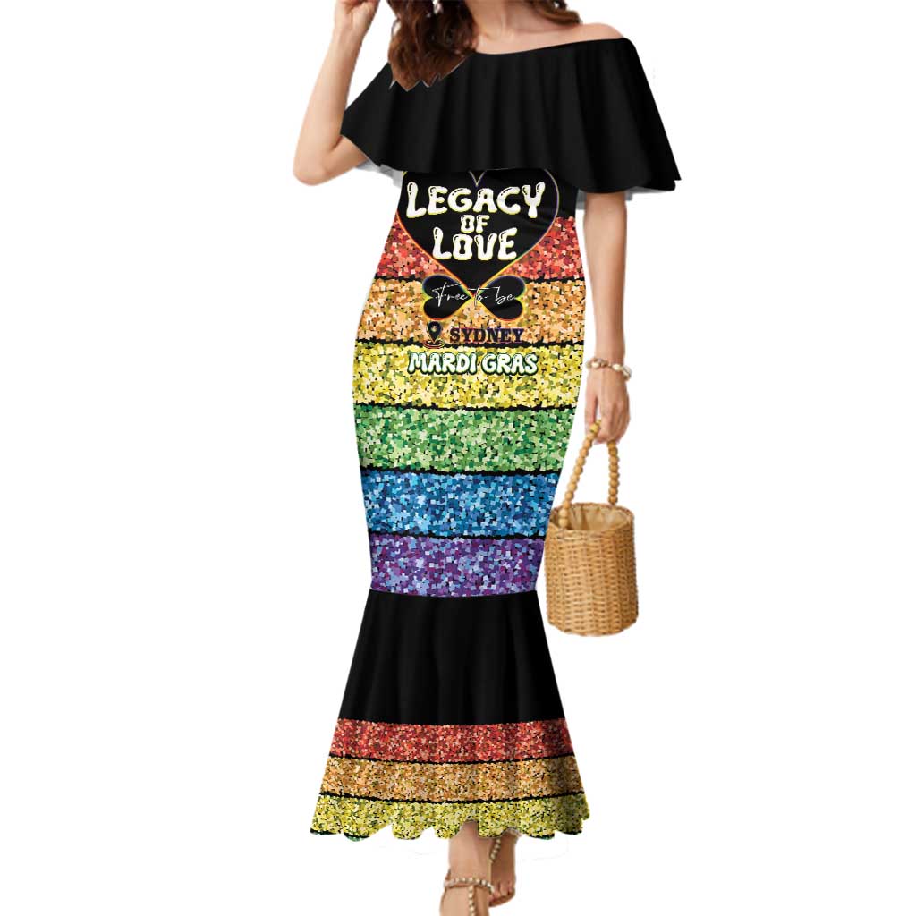 Free To Be Sydney Mardi Gras Family Matching Mermaid Dress and Hawaiian Shirt Legacy Of Love