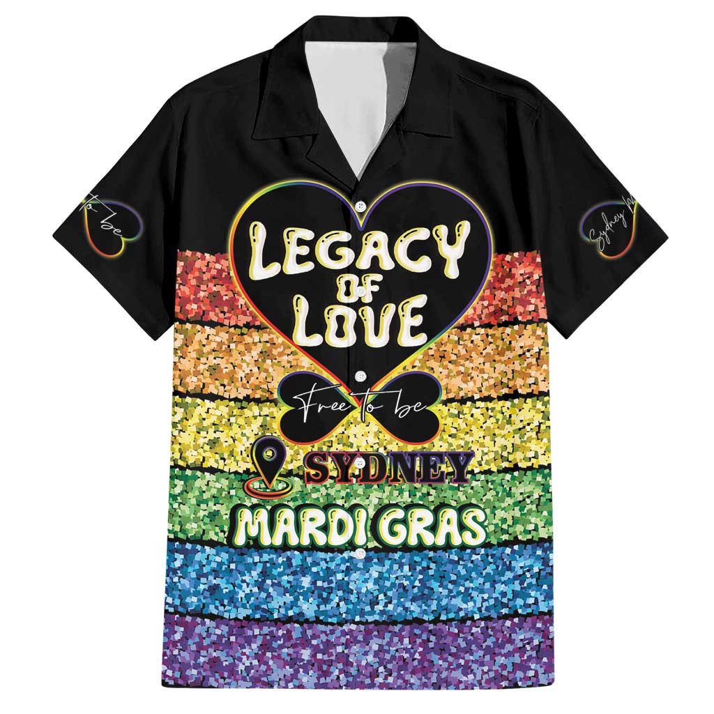 Free To Be Sydney Mardi Gras Family Matching Short Sleeve Bodycon Dress and Hawaiian Shirt Legacy Of Love