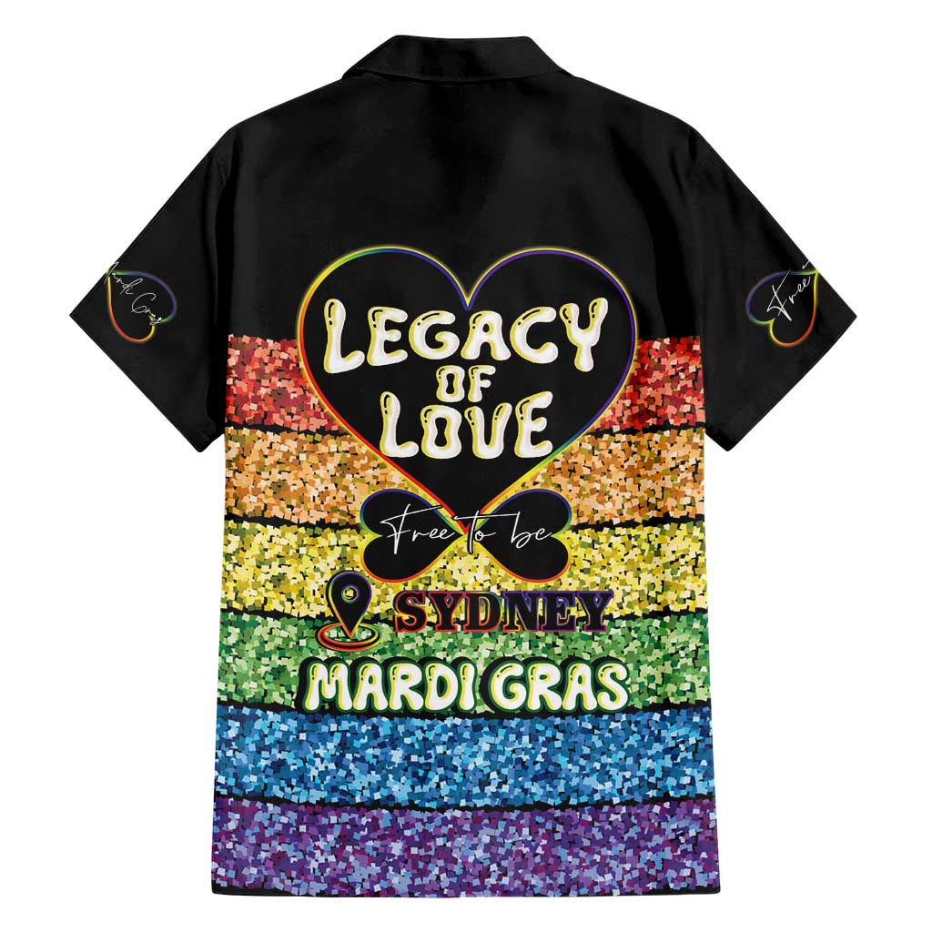 Free To Be Sydney Mardi Gras Family Matching Short Sleeve Bodycon Dress and Hawaiian Shirt Legacy Of Love