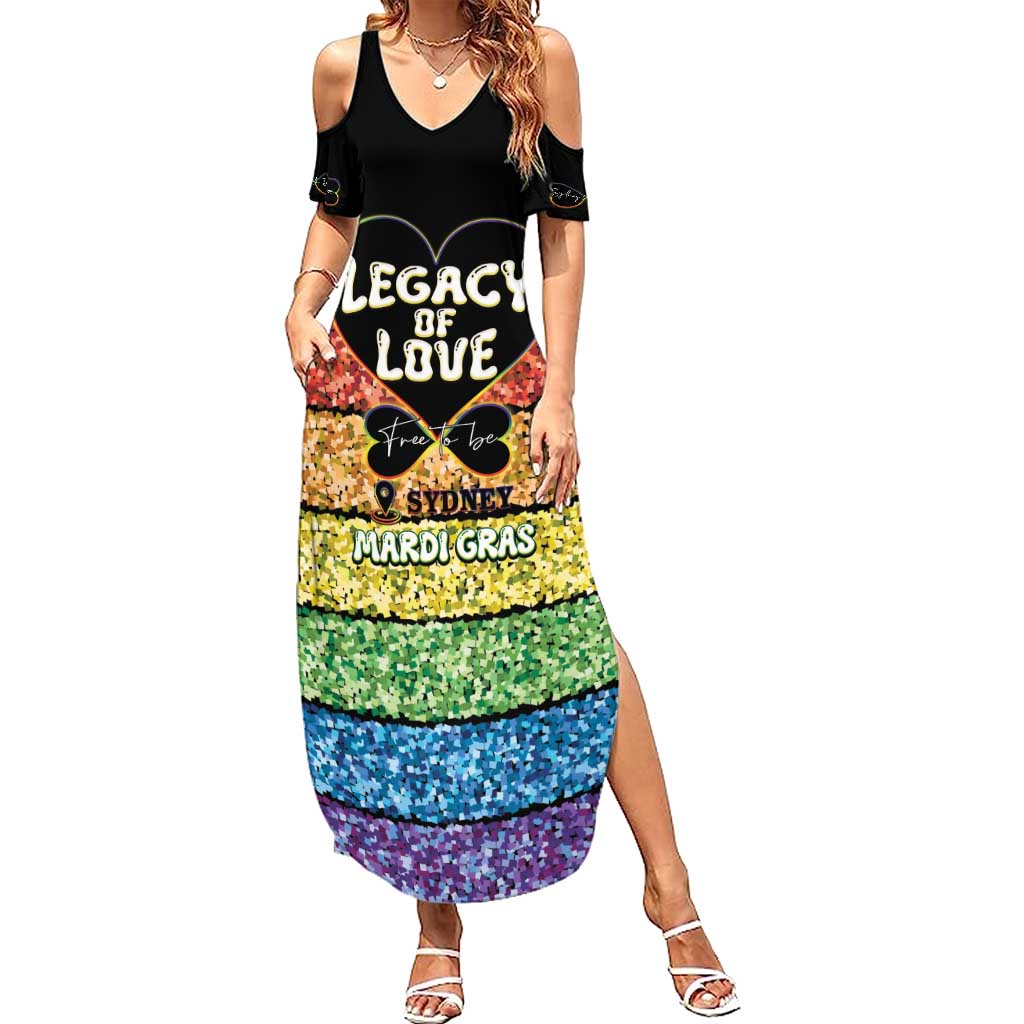 Free To Be Sydney Mardi Gras Family Matching Summer Maxi Dress and Hawaiian Shirt Legacy Of Love