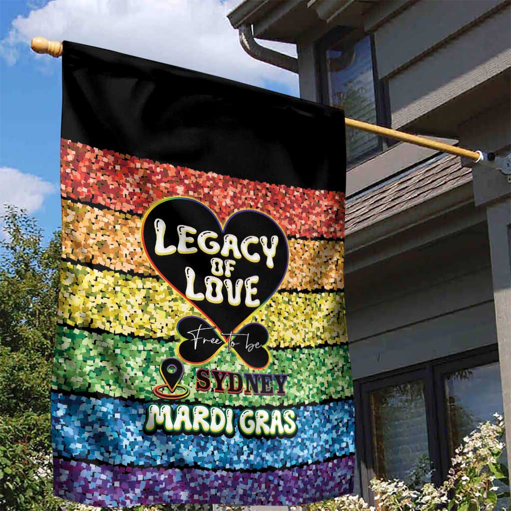 Free To Be Sydney Mardi Gras Garden Flag Legacy Of Love - Vibe Hoodie Shop