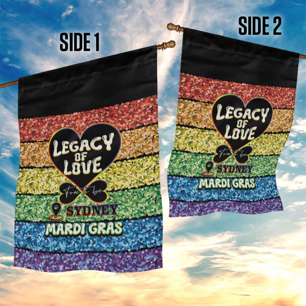 Free To Be Sydney Mardi Gras Garden Flag Legacy Of Love - Vibe Hoodie Shop