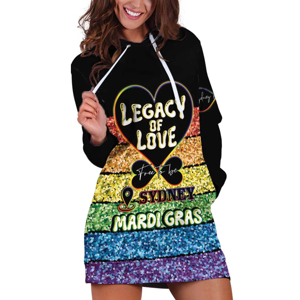 Free To Be Sydney Mardi Gras Hoodie Dress Legacy Of Love - Vibe Hoodie Shop