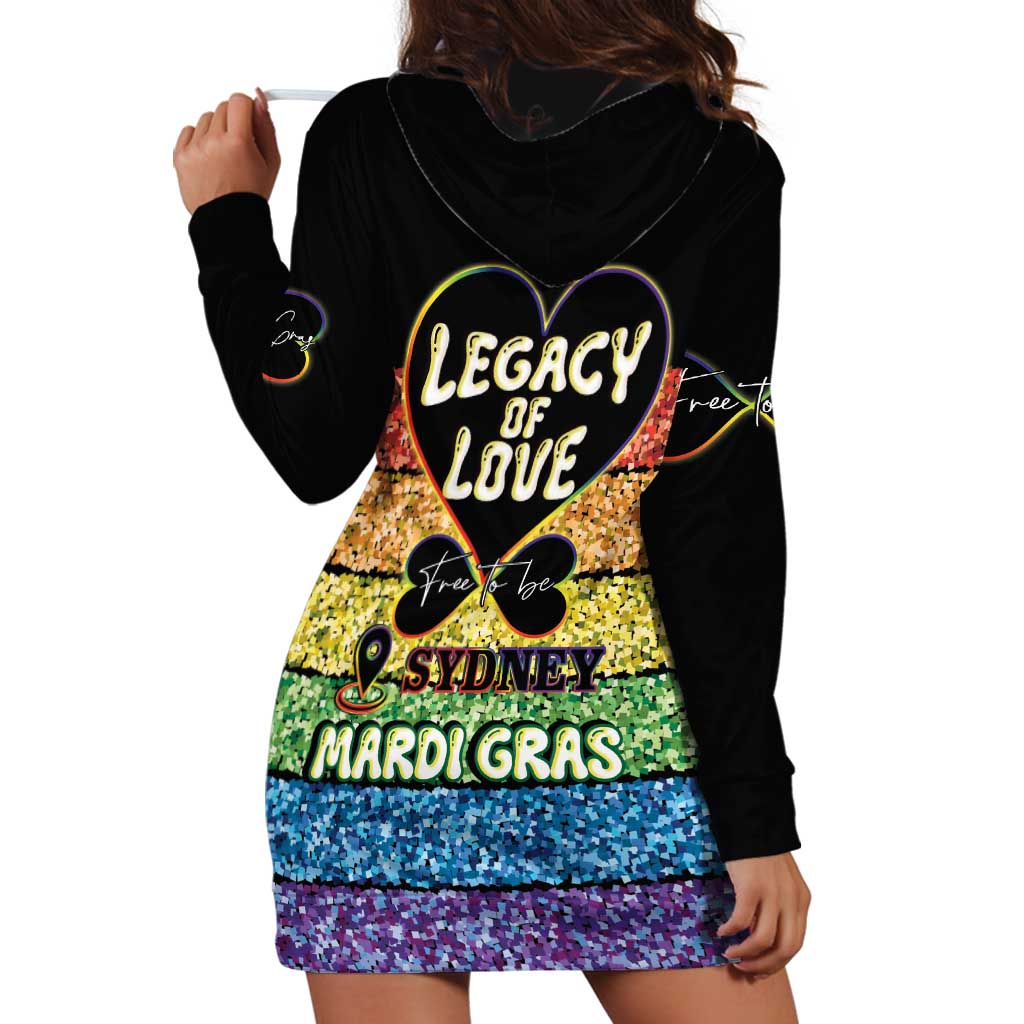 Free To Be Sydney Mardi Gras Hoodie Dress Legacy Of Love - Vibe Hoodie Shop