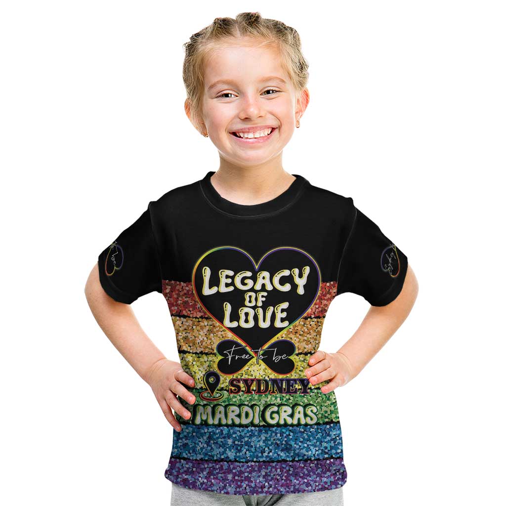 Free To Be Sydney Mardi Gras Kid T Shirt Legacy Of Love - Vibe Hoodie Shop