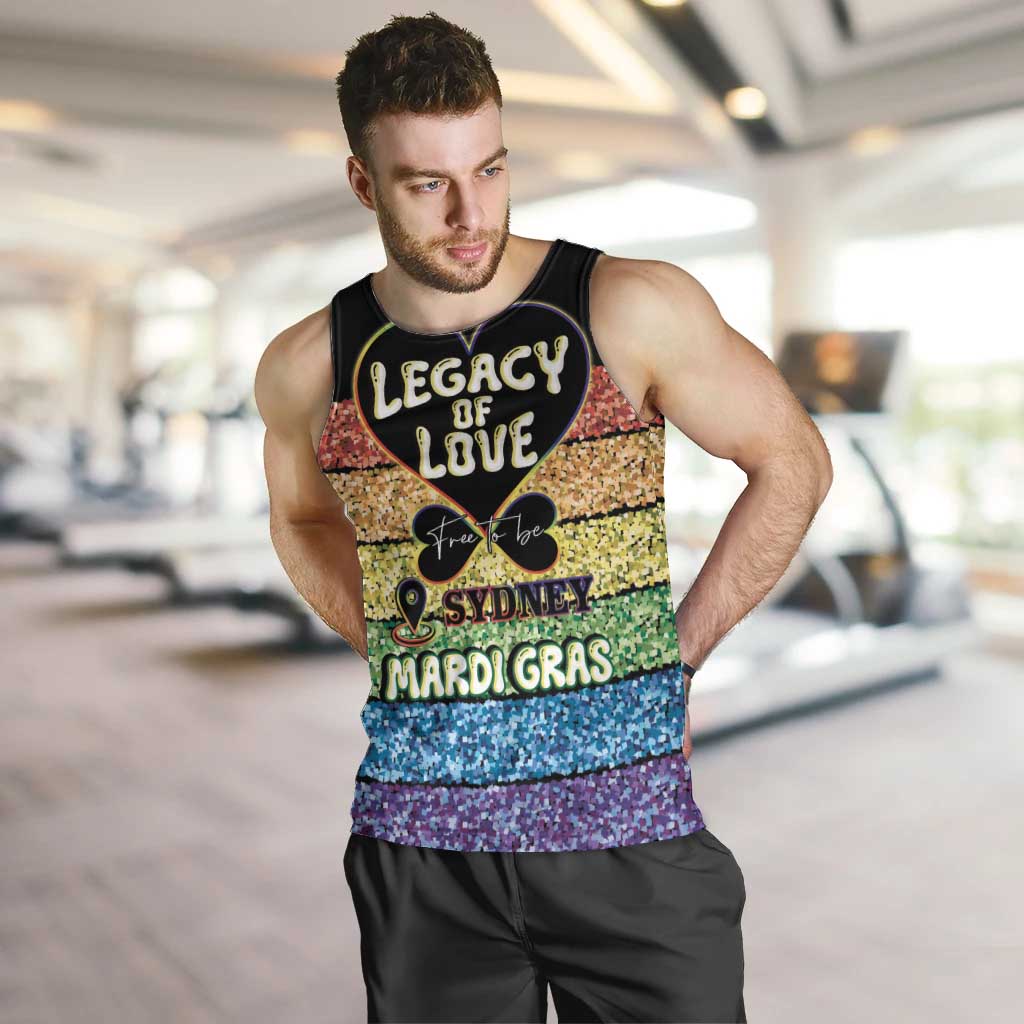 Free To Be Sydney Mardi Gras Men Tank Top Legacy Of Love - Vibe Hoodie Shop