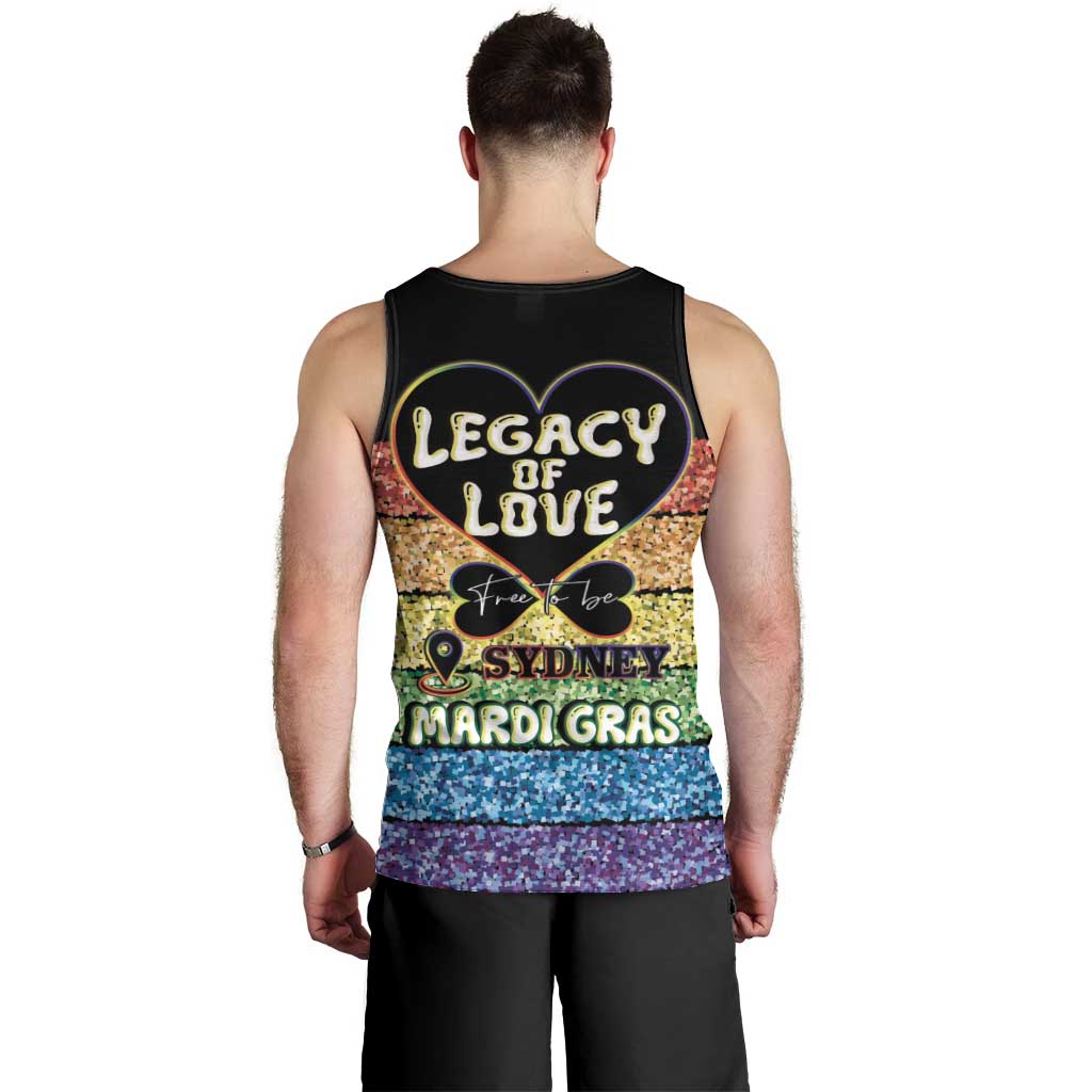 Free To Be Sydney Mardi Gras Men Tank Top Legacy Of Love - Vibe Hoodie Shop