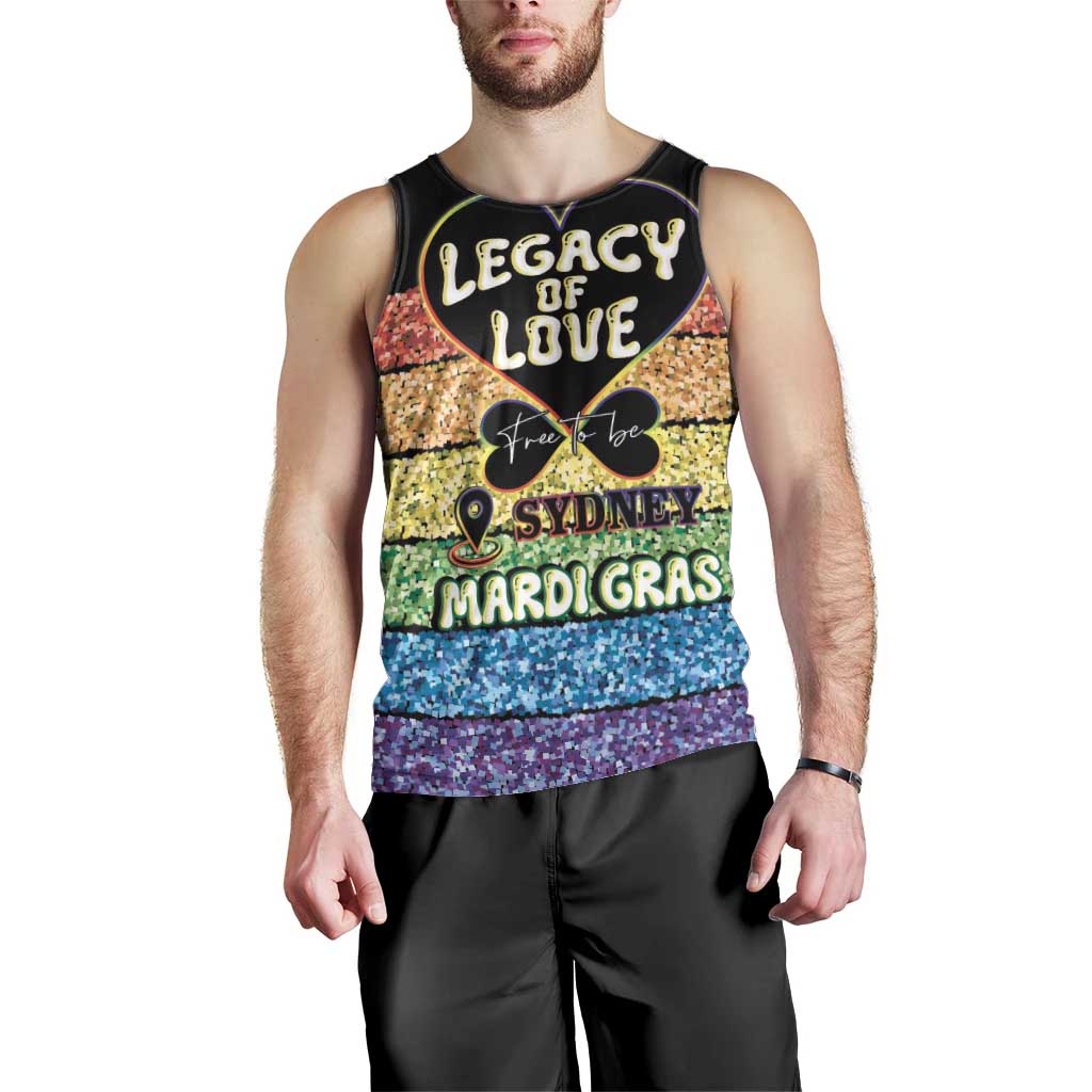 Free To Be Sydney Mardi Gras Men Tank Top Legacy Of Love - Vibe Hoodie Shop