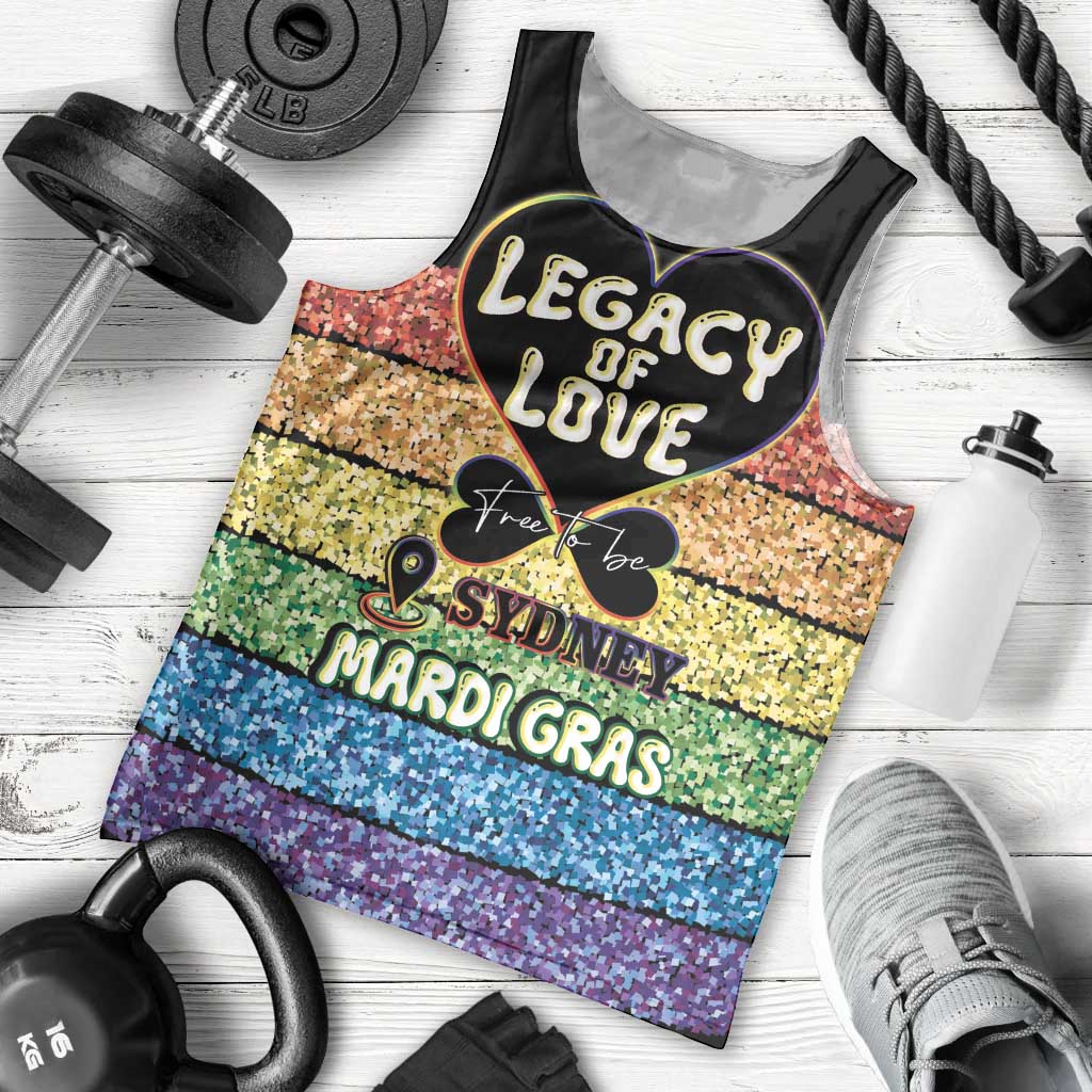 Free To Be Sydney Mardi Gras Men Tank Top Legacy Of Love - Vibe Hoodie Shop