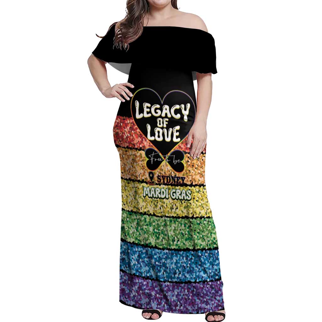 Free To Be Sydney Mardi Gras Off Shoulder Maxi Dress Legacy Of Love