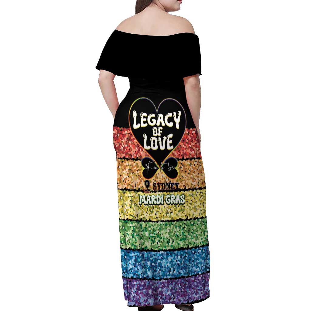 Free To Be Sydney Mardi Gras Off Shoulder Maxi Dress Legacy Of Love