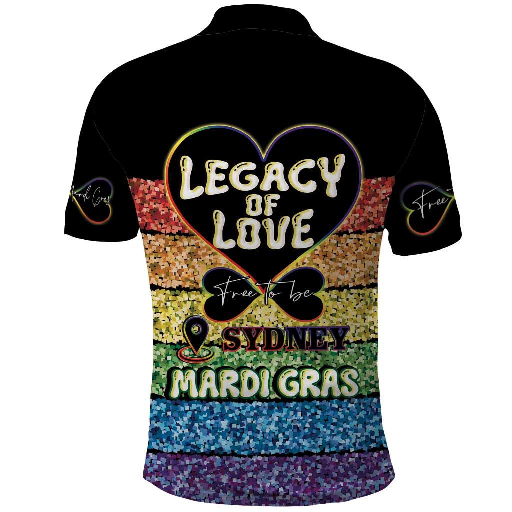 Free To Be Sydney Mardi Gras Polo Shirt Legacy Of Love - Vibe Hoodie Shop