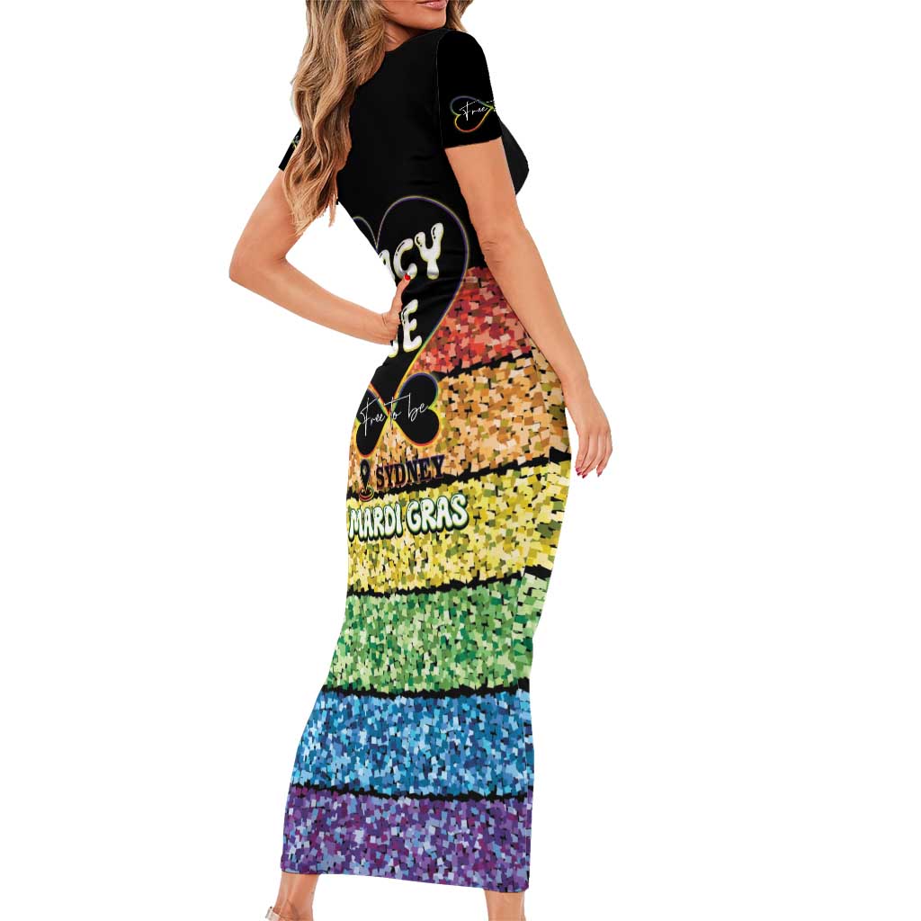 Free To Be Sydney Mardi Gras Short Sleeve Bodycon Dress Legacy Of Love