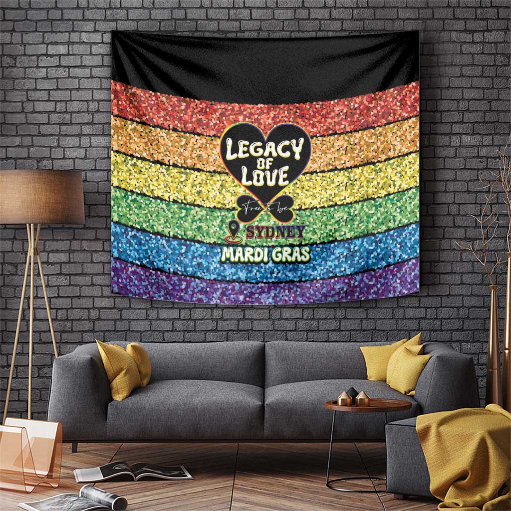 Free To Be Sydney Mardi Gras Tapestry Legacy Of Love - Vibe Hoodie Shop