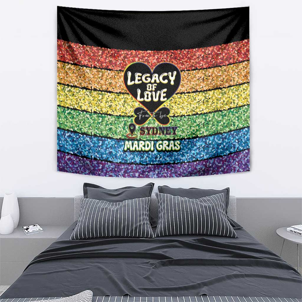 Free To Be Sydney Mardi Gras Tapestry Legacy Of Love - Vibe Hoodie Shop