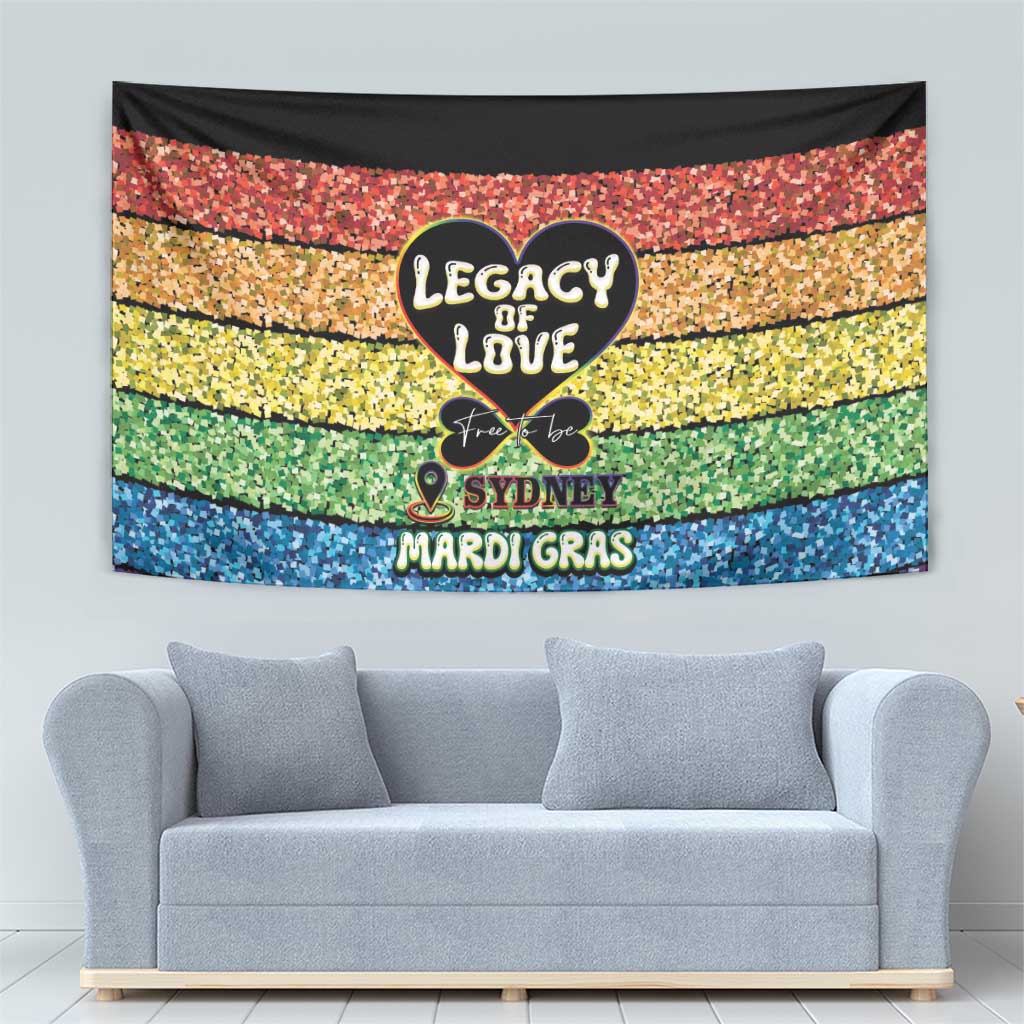 Free To Be Sydney Mardi Gras Tapestry Legacy Of Love - Vibe Hoodie Shop