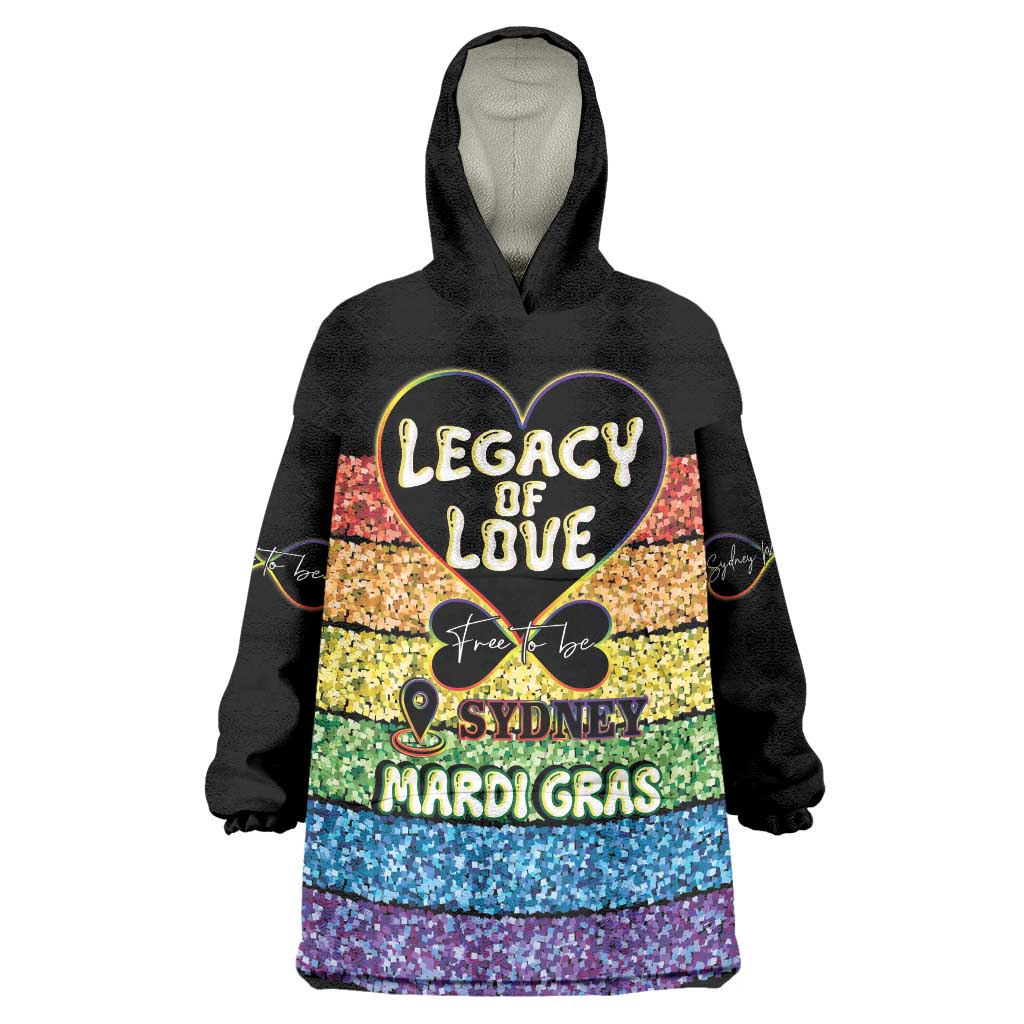 Free To Be Sydney Mardi Gras Wearable Blanket Hoodie Legacy Of Love - Vibe Hoodie Shop