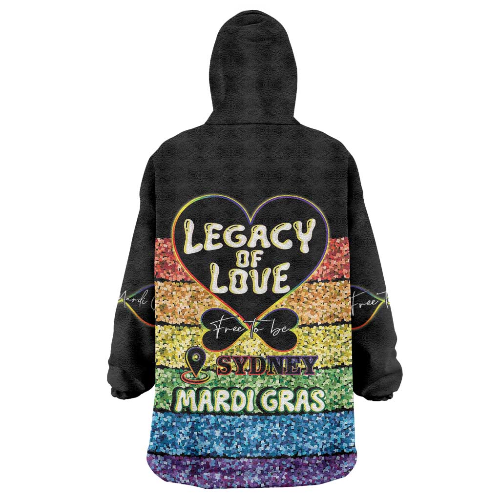 Free To Be Sydney Mardi Gras Wearable Blanket Hoodie Legacy Of Love - Vibe Hoodie Shop