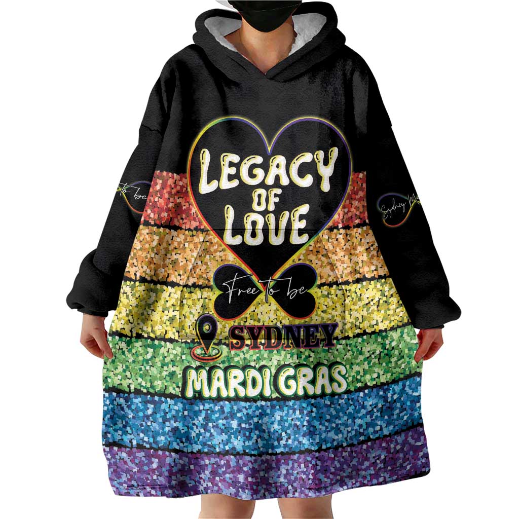 Free To Be Sydney Mardi Gras Wearable Blanket Hoodie Legacy Of Love - Vibe Hoodie Shop