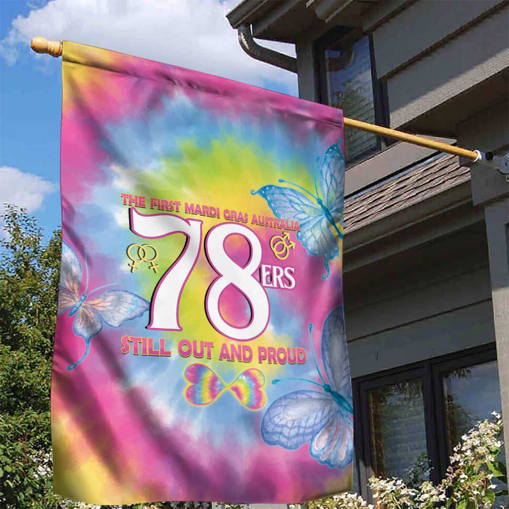 First Sydney Madri Gras Australia Garden Flag 78ers Still Out And Proud - Vibe Hoodie Shop