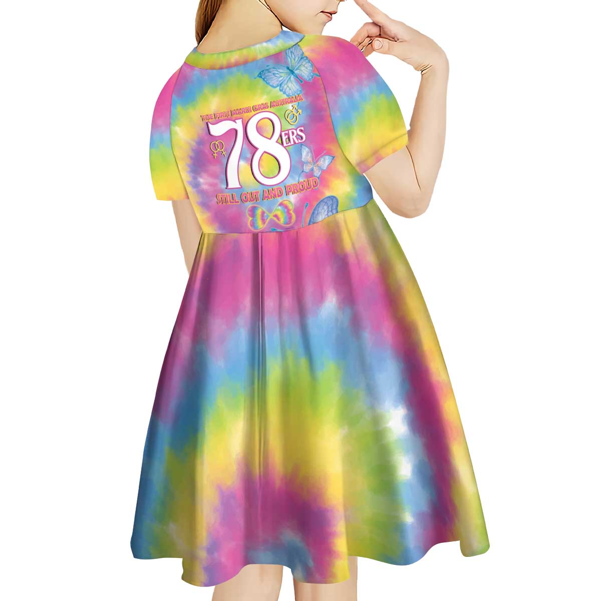 First Sydney Madri Gras Australia Kid Short Sleeve Dress 78ers Still Out And Proud - Vibe Hoodie Shop