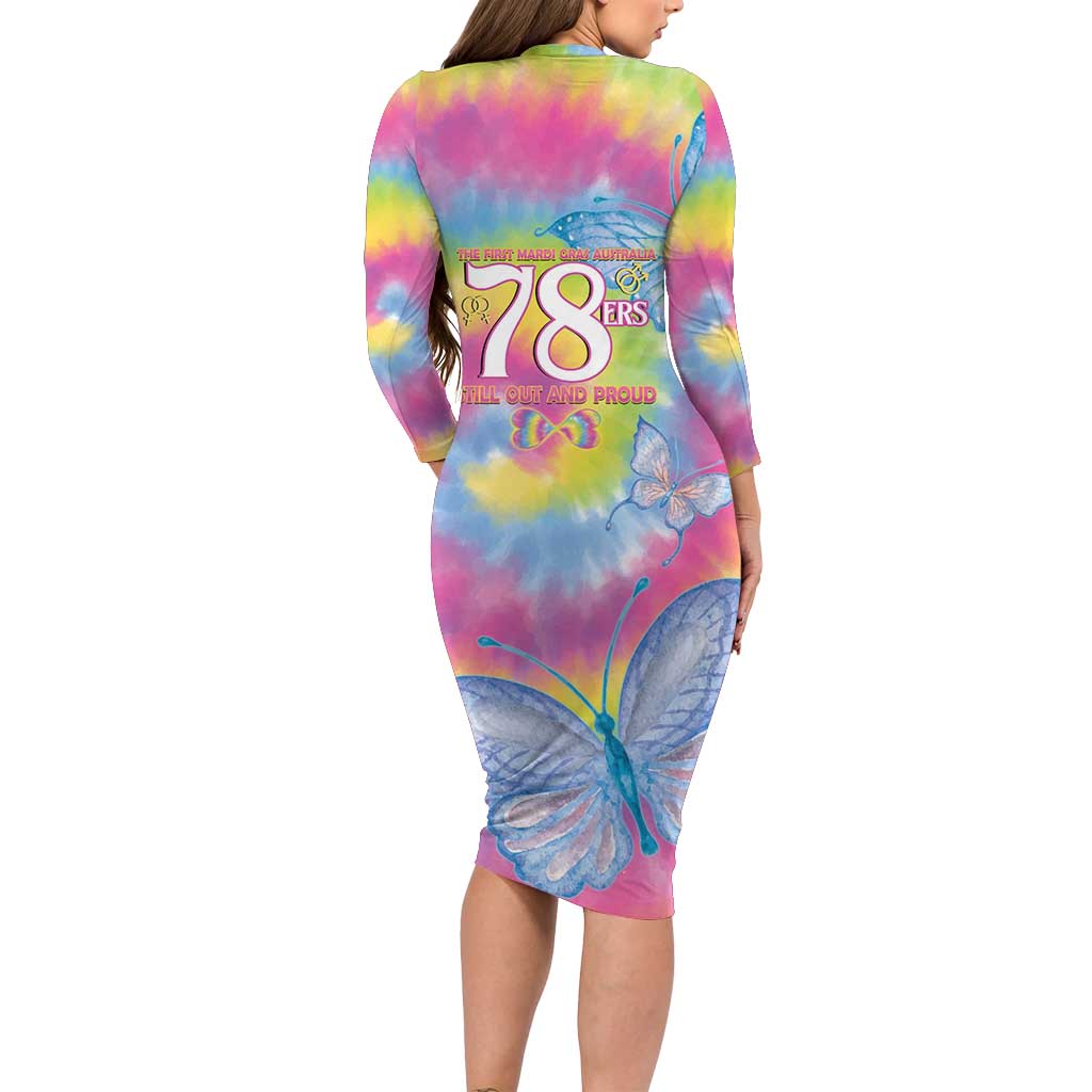 First Sydney Madri Gras Australia Long Sleeve Bodycon Dress 78ers Still Out And Proud