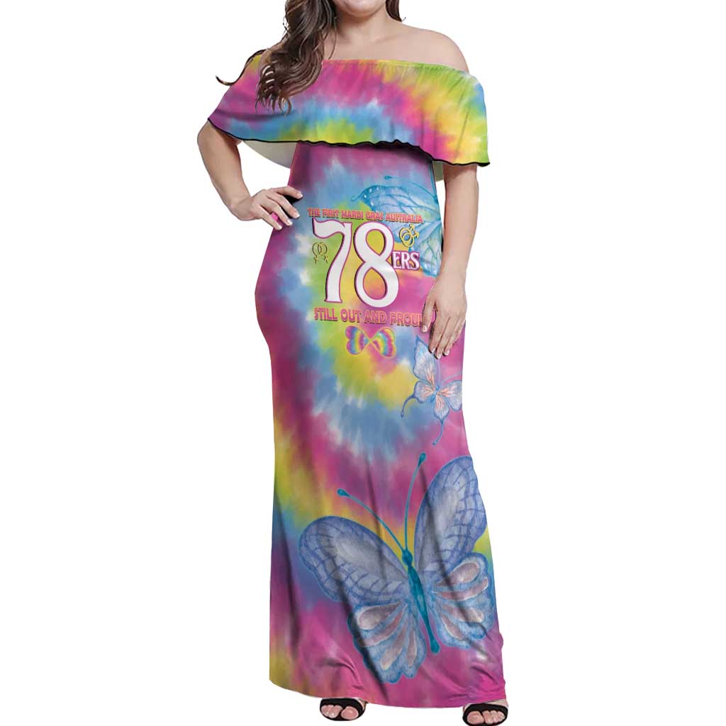 First Sydney Madri Gras Australia Off Shoulder Maxi Dress 78ers Still Out And Proud