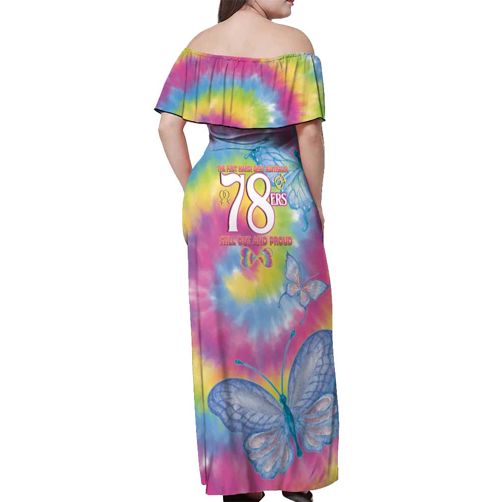 First Sydney Madri Gras Australia Off Shoulder Maxi Dress 78ers Still Out And Proud