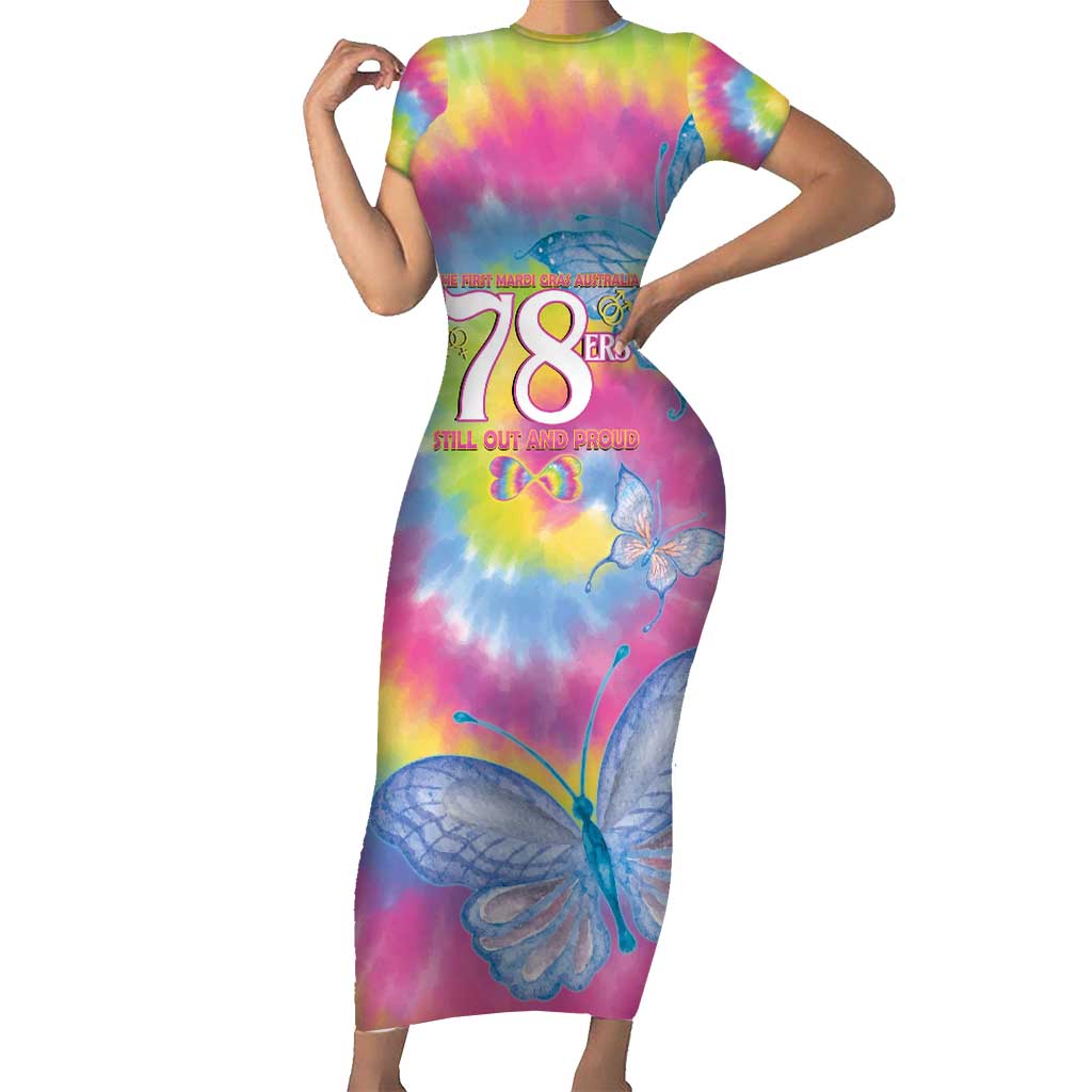 First Sydney Madri Gras Australia Short Sleeve Bodycon Dress 78ers Still Out And Proud