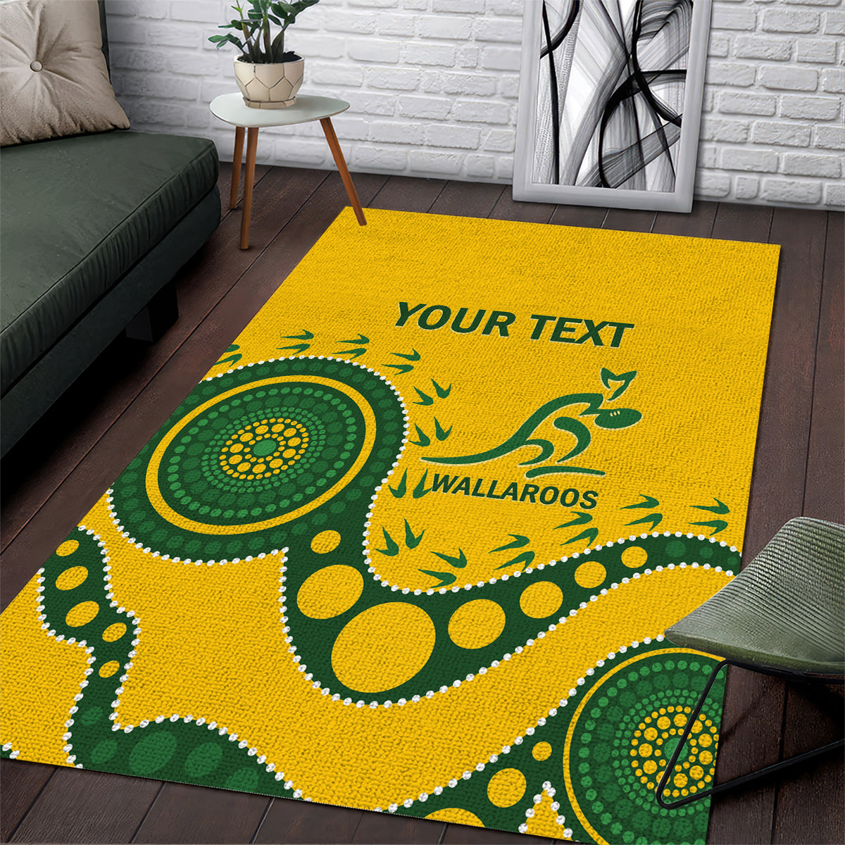 Custom Australia Rugby Area Rug Go Wallaroos 2024 Pacific Aboriginal Art - Vibe Hoodie Shop