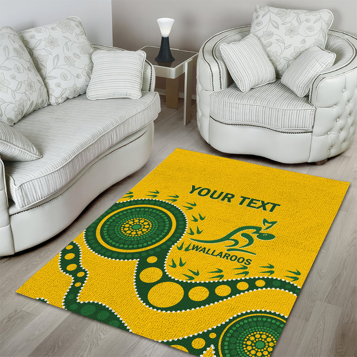 Custom Australia Rugby Area Rug Go Wallaroos 2024 Pacific Aboriginal Art - Vibe Hoodie Shop