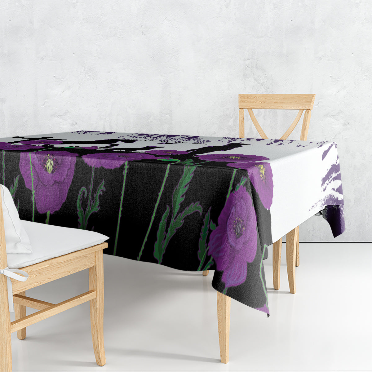 Australia Animal Heroes ANZAC Tablecloth Purple Poppy We Will Remember Them