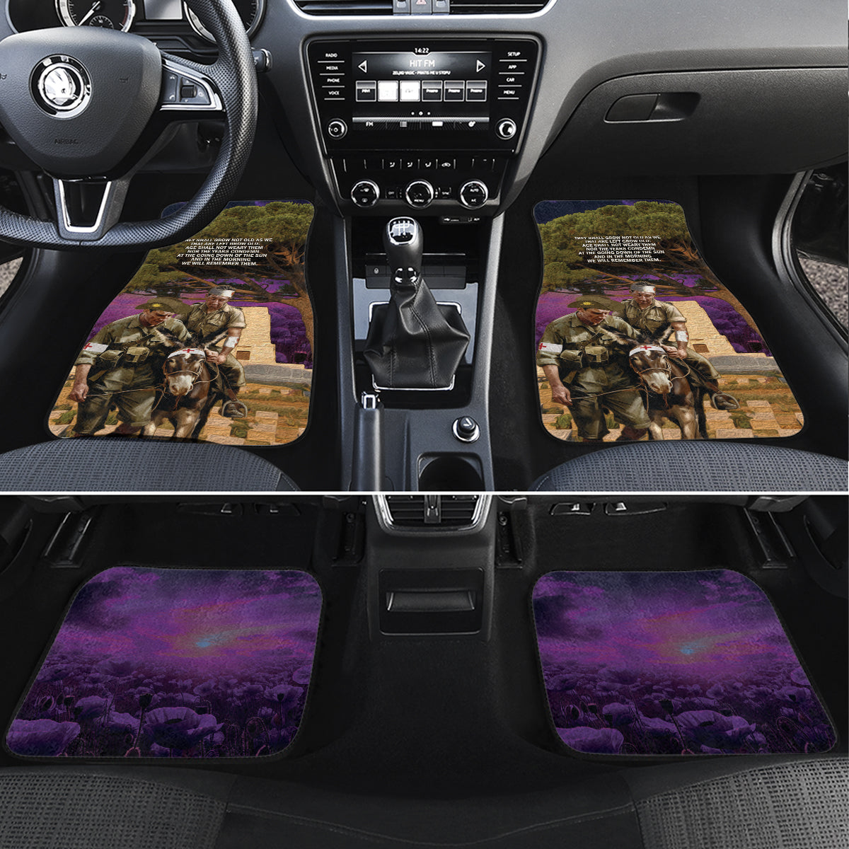 Australia ANZAC Day Car Mats Lonesome Pine Australian Army With Donkey