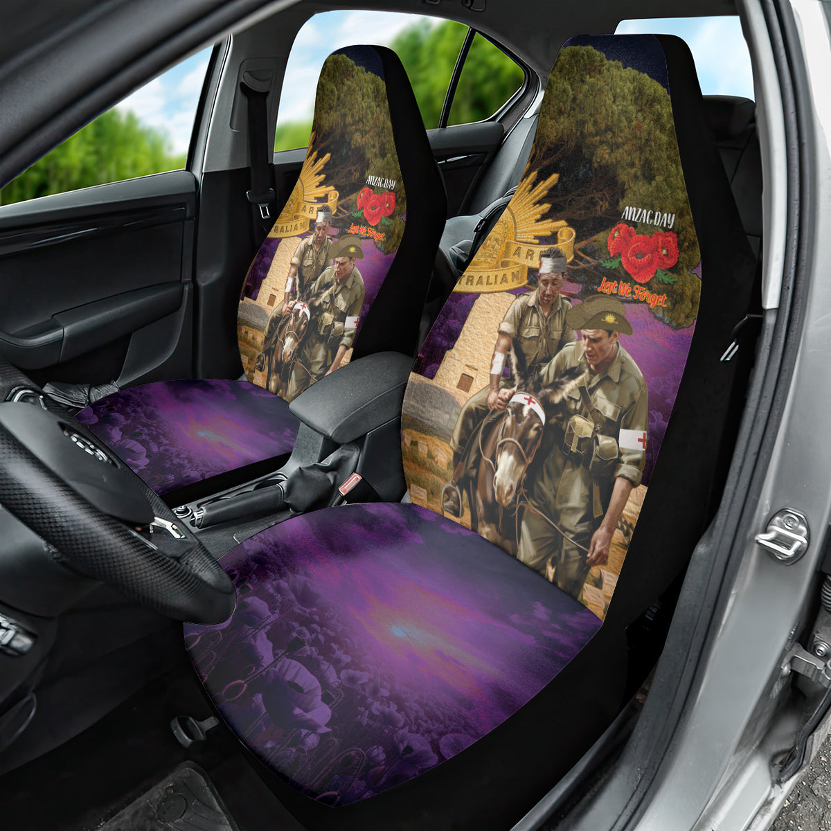 Australia ANZAC Day Car Seat Cover Lonesome Pine Australian Army With Donkey - Vibe Hoodie Shop