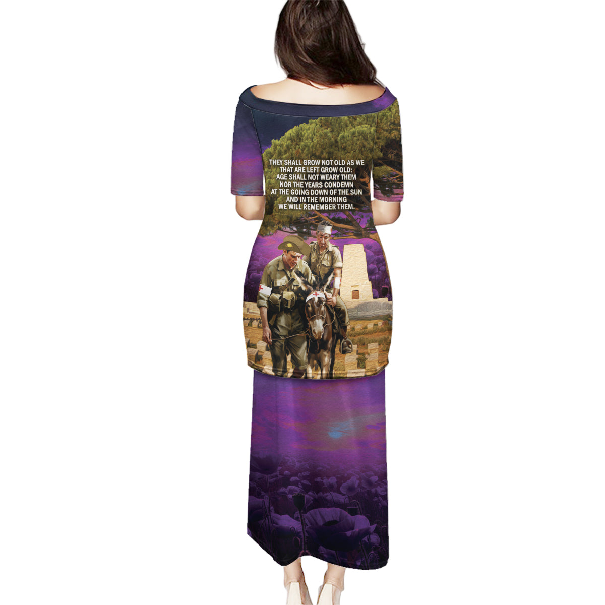 Australia ANZAC Day Family Matching Puletasi and Hawaiian Shirt Lonesome Pine Australian Army With Donkey