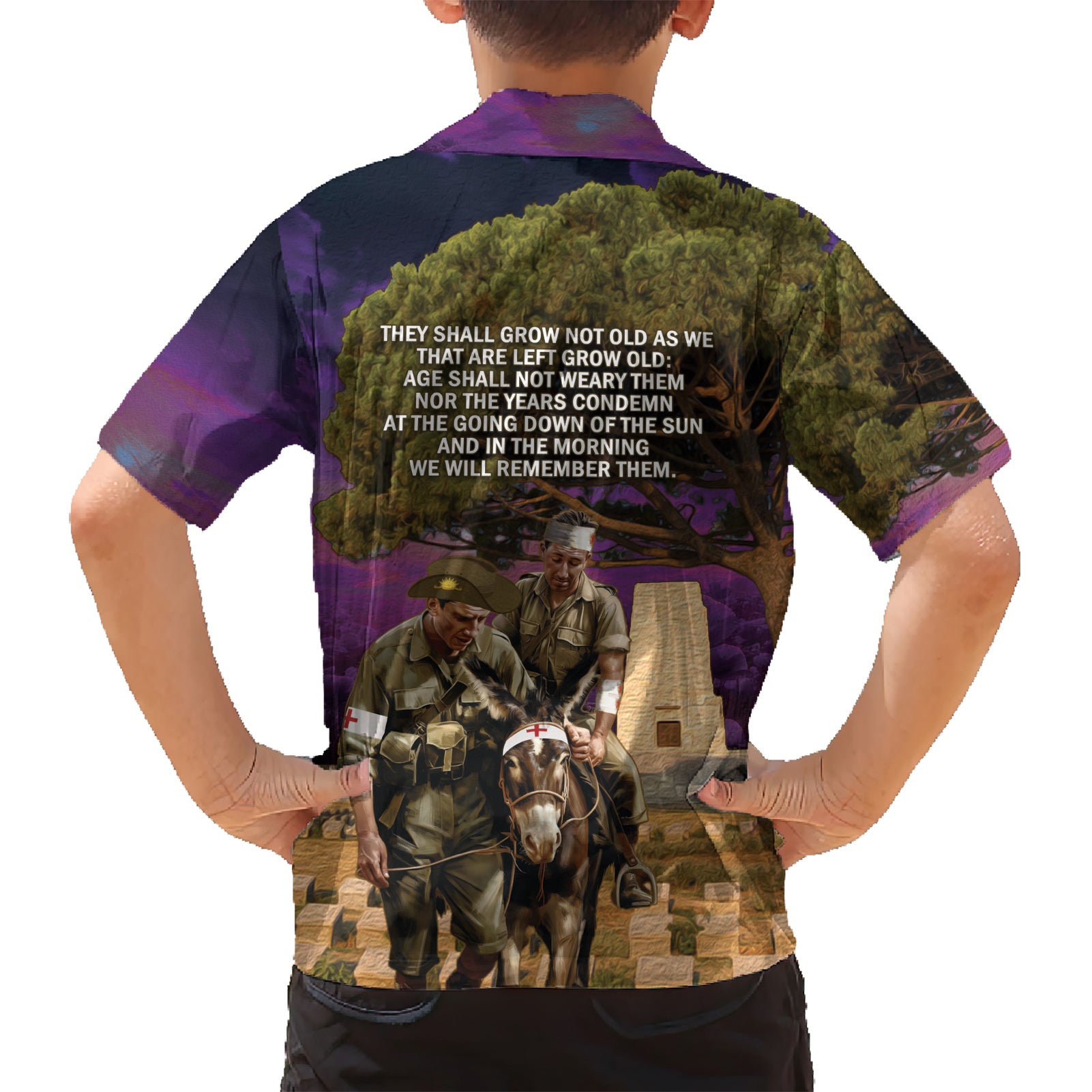 Australia ANZAC Day Hawaiian Shirt Lonesome Pine Australian Army With Donkey - Vibe Hoodie Shop